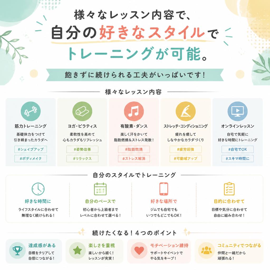 多彩なプログラムで運動を楽しむ