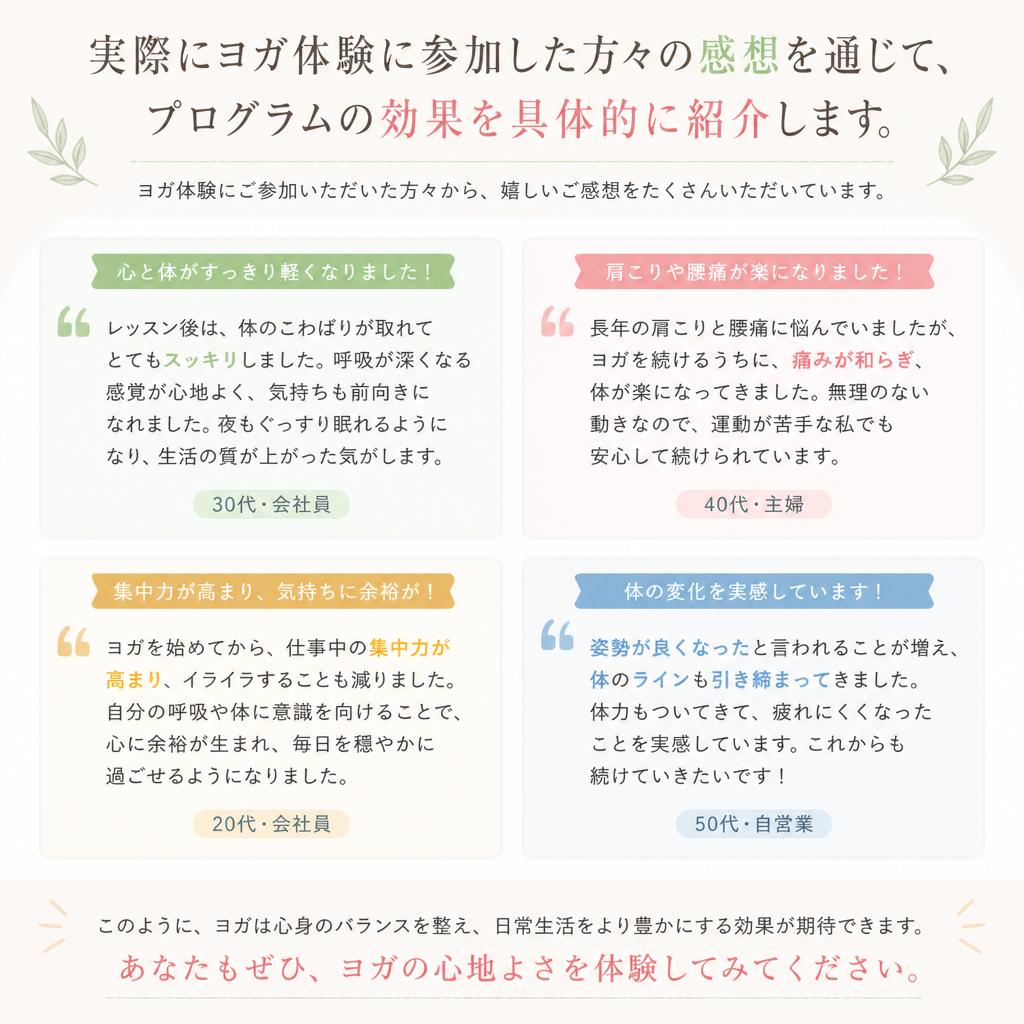 参加者の体験談
