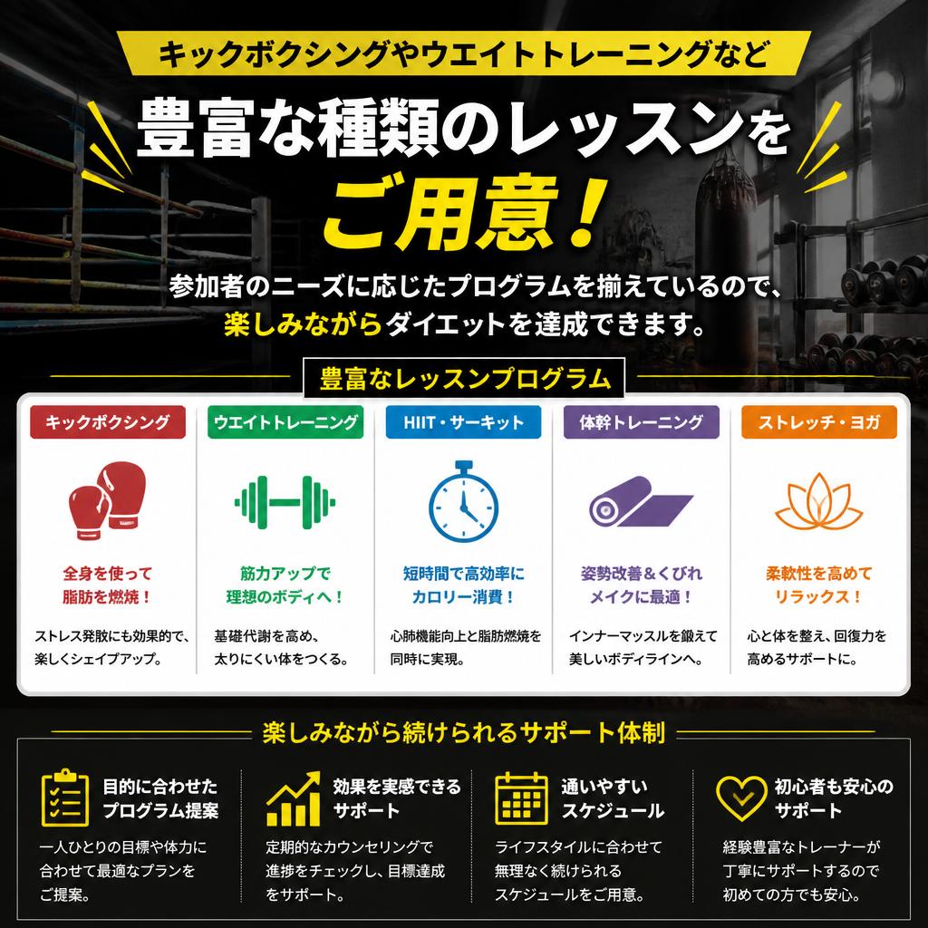 豊富なプログラムの選択肢
