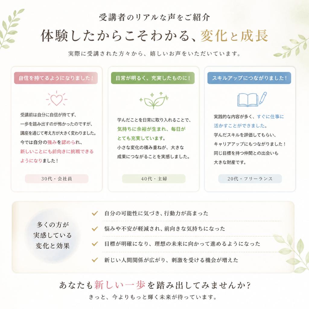 参加者の体験談