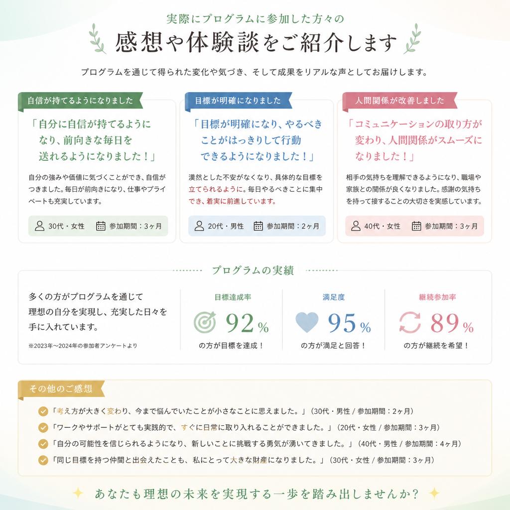 5. 参加者の声・体験談