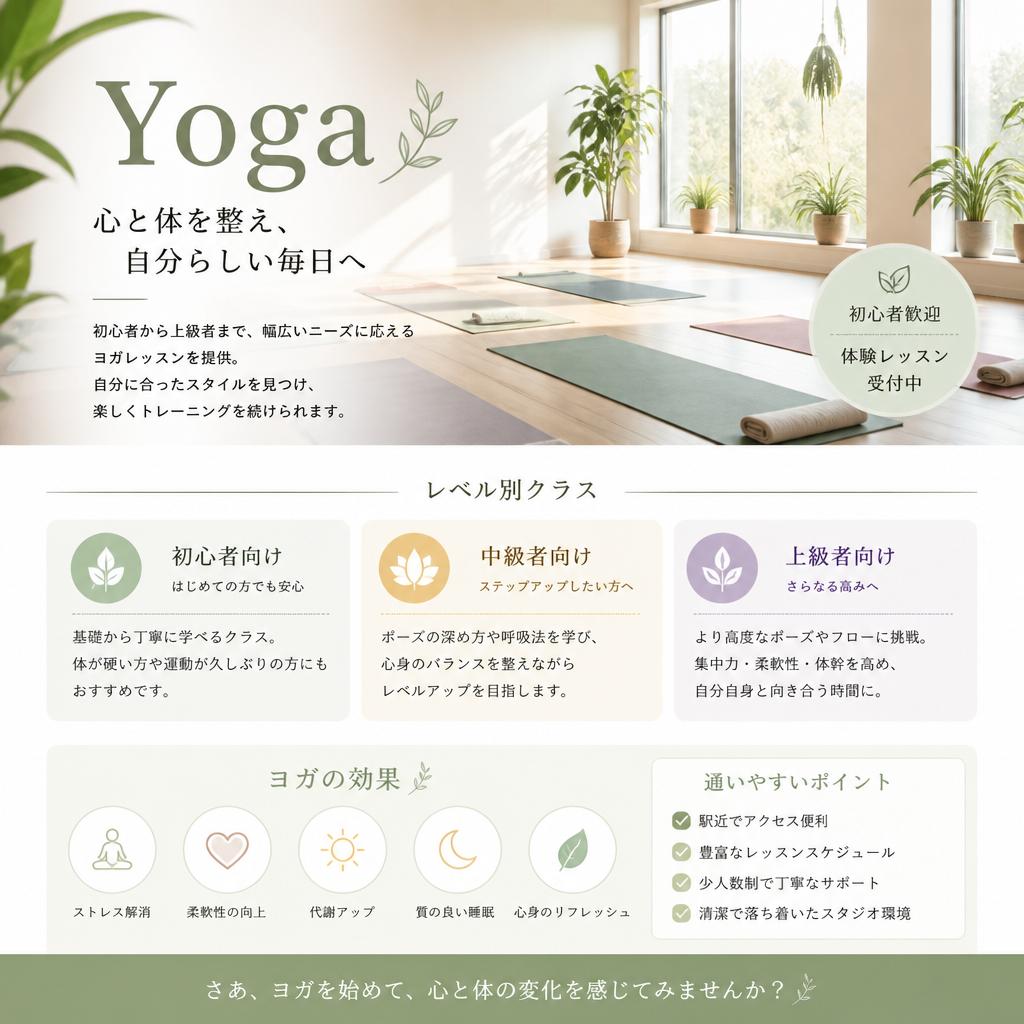 多彩なヨガレッスン